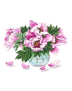 Набор для вышивания Розовые пионы ЦВ 065 Сделано с любовью