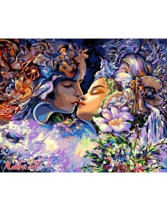 Картина по номерам Поцелуй Жозефины Уолл в наборе подарок Mantra art