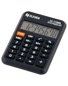 Калькулятор карманный 8 разрядов 58 88 11мм питание от батареи черный Eleven