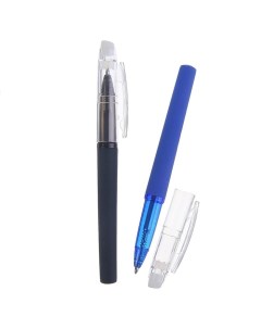 Ручка шариковая со стираемыми чернилами линия 0 8 мм стержень синий прорезиненный корпу Nobrand
