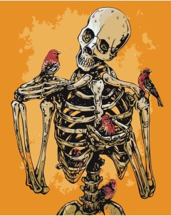 Картина по номерам Скелет и птицы Живопись по номерам