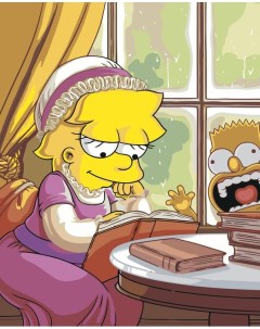 Картина по номерам Simpsons Симпсоны Лиза и Барт simpsons 001 Живопись по номерам