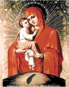 Картина по номерам Почаевская икона Божией Матери 40x50 Живопись по номерам