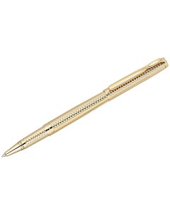 Ручка роллер Celeste CPs_61914 синяя 0 6 мм золото подарочный футляр Delucci