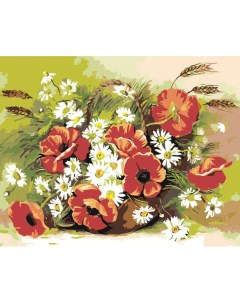 Картина по номерам Букет полевых цветов 40x50 Живопись по номерам