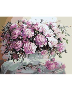 Картина по номерам Пионовое цветение 40x50 Живопись по номерам