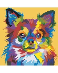 Картина по номерам Цветная собака Живопись по номерам