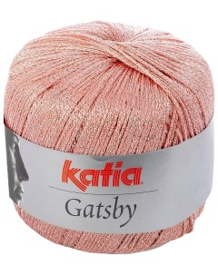 Пряжа Gatsby 53 персиковый серебро 5 шт по 50 г Katia