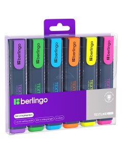 Набор текстовыделителей 1 5 мм 6 цветов Berlingo