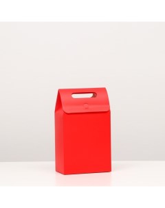 Коробка пакет с ручкой красная 27х16х9 см 5 шт Upak land