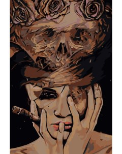 Картина по номерам Девушка с сигарой Живопись по номерам
