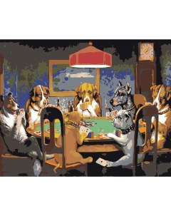 Картина по номерам Собаки играющие в покер 40x50 Живопись по номерам