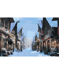 Картина по номерам Гарри Поттер Хогсмид зимой 40x60 см Живопись по номерам