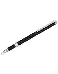 Ручка роллер Classico черная 0 6 мм цвет корпуса черный хром Delucci