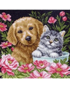 Набор для вышивания Котики и собачки Матренин посад