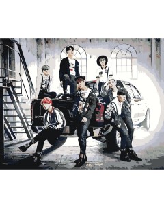 Картина по номерам Корейская K POP группа BTS 6 Живопись по номерам