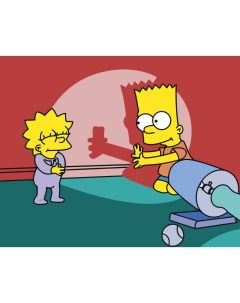 Картина по номерам Simpsons Симпсоны Барт и Мэгги simpsons 022 Живопись по номерам