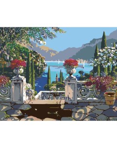 Картина по номерам Озеро в цвету 40x50 Живопись по номерам