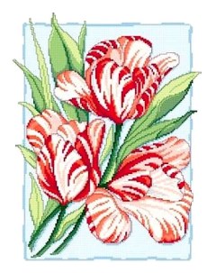 Набор для вышивания Пестрые тюльпаны Сделано с любовью