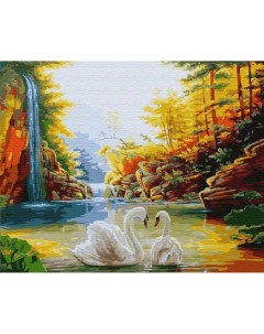 Картина по номерам Лебеди осенью Вангогвомне