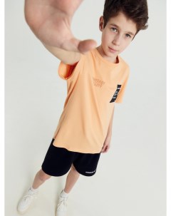 Футболка для мальчиков оранжевая с печатью Mark formelle