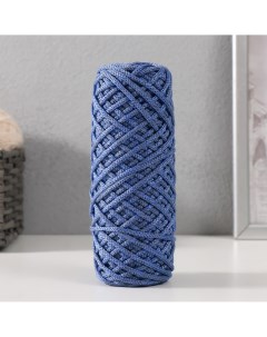 Шнур для вязания 35 хлопок 65 полипропилен 3 мм 85м 160 10 гр сине серый василек Nobrand