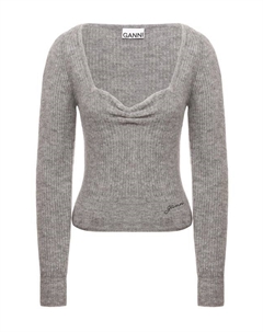 Шерстяной пуловер Ganni