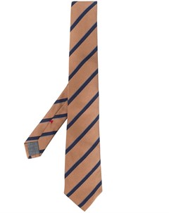 Brunello cucinelli атласный галстук в полоску один размер нейтральные цвета Brunello cucinelli