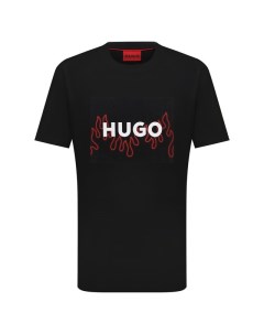 Хлопковая футболка Hugo