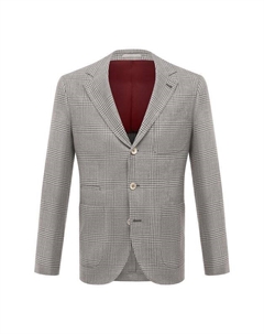 Пиджак из шерсти и шелка Brunello cucinelli