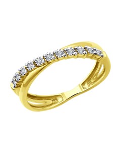 Кольцо из комбинированного золота с бриллиантами Sokolov