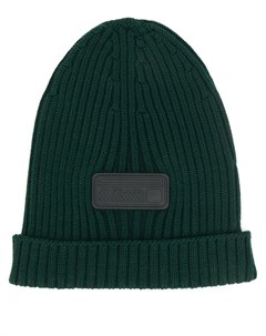 Prada вязаная шапка с логотипом m зеленый Prada