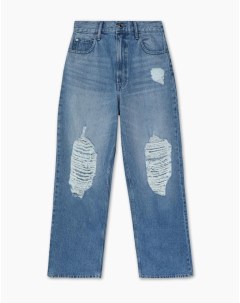 Джинсы New Wide leg с рваным дизайном Gloria jeans
