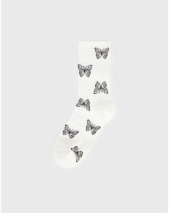 Белые носки с бабочками Gloria jeans
