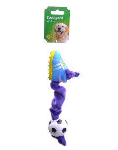 Игрушка для собак Эластичная плюшевая веревочка с мячиком на одном конце и ботинком на другом 27см 2 Ipts