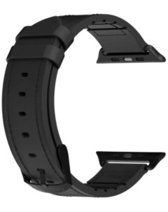 Ремешок на руку Hybrid GS 107 185 274 11 для Apple Watch 38 40mm силикон натуральная кожа черный Switcheasy