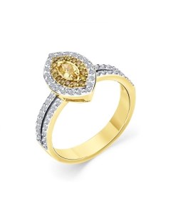 Кольцо с 69 бриллиантами из жёлтого золота Мастер бриллиант