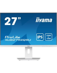 Монитор 27 ProLite XUB2792QSU W5 IPS 2560x1440 16 9 250кд м2 5 мс 178 178 DVI HDMI DisplayPort USB H Iiyama