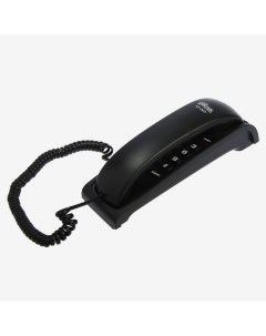Проводной телефон RT 007 настольно настенный стильный дизайн черный Ritmix