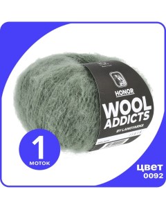 Пряжа HONOR Wool Addicts 1 шт 0092 Оливково зеленый 50 гр х 100 м Лан Lang yarns