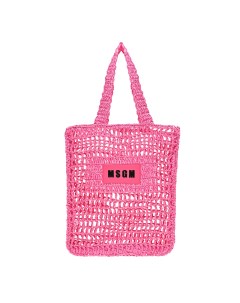 Плетеная сумка цвета фуксии Msgm