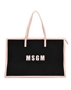 Сумка с розовым кантом черная Msgm