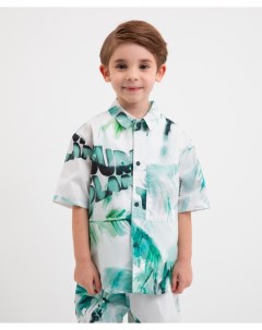 Рубашка с коротким рукавом в гавайском стиле мультицвет для мальчика Gulliver