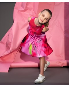 Платье с воланом мультицвет для девочки Gulliver