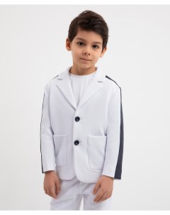 Пиджак трикотажный белый для мальчика Gulliver