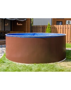Круглый бассейн 400x125см чаша мрамор 0 4 0 4 мм ТМ819 40011 темный шоколад Laguna