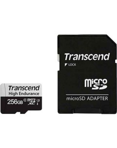 Карта памяти High Endurance 350V MicroSDXC 256 Гб с адаптером Transcend