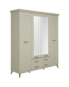 Шкаф для одежды 61 10 Бэлла 4 х дверный с зеркалом белый небула ML876880532 Олмеко