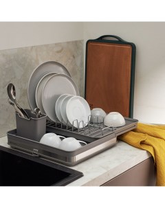 Сушилка для посуды Atle раздвижная большая цвет серый Smart solutions