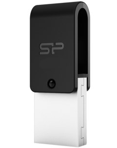 Накопитель USB 2 0 16GB Mobile X21 SP016GBUF2X21V1K серебристый черный Silicon power